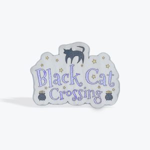 Black Cat Crossing Magnet